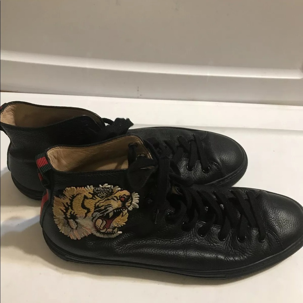 Gucci leather high ‘tiger’ - Picture 3 of 10